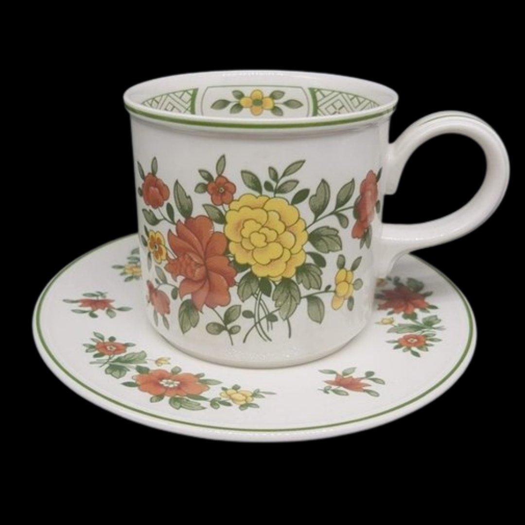 Villeroy & Boch Summerday: Jumbotasse / Frühstückstasse XL mit Unterteller Villeroy & Boch (7120919396489)