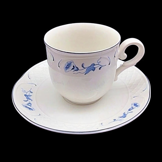 Villeroy & Boch Val bleu: Kaffeetasse / Tasse mit Unterteller Villeroy & Boch (7121115218057)