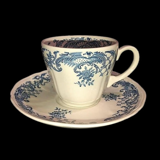 Villeroy & Boch Valeria blau: Mokkatasse / Espressotasse mit Unterteller Villeroy & Boch (7120951607433)