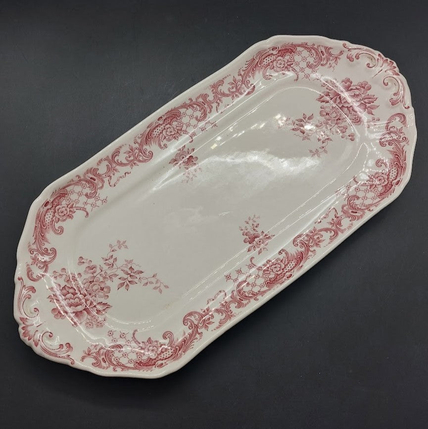 Villeroy & Boch Valeria rot: Königskuchenplatte / Stollenplatte / Kuchenplatte Villeroy & Boch (7120986472585)