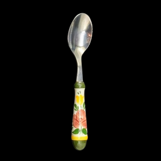 Villeroy & Boch Bauernblume: Kaffeelöffel / Löffelchen mit Porzellangriff (Besteck) Villeroy & Boch (7120873226377)