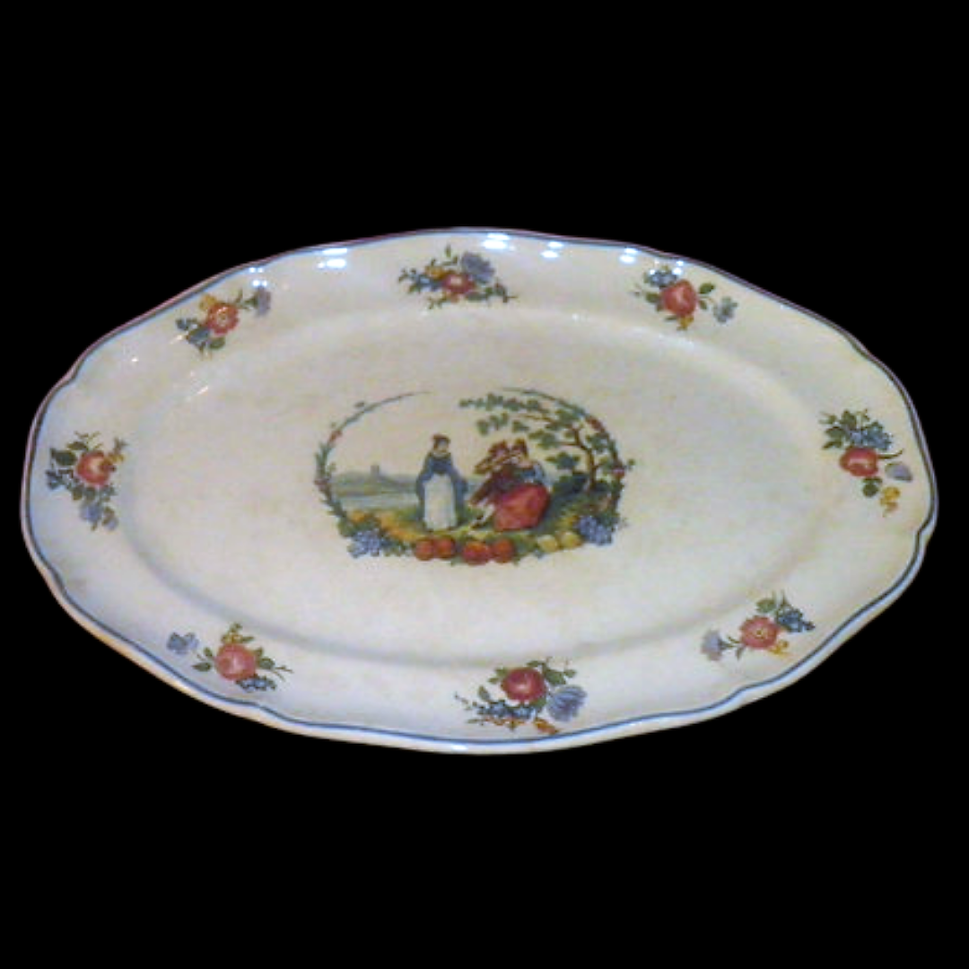 Villeroy & Boch Watteau: Platte / Wurstplatte, sehr alt - 25,5 cm Porzellanladen.online (7120711843977)