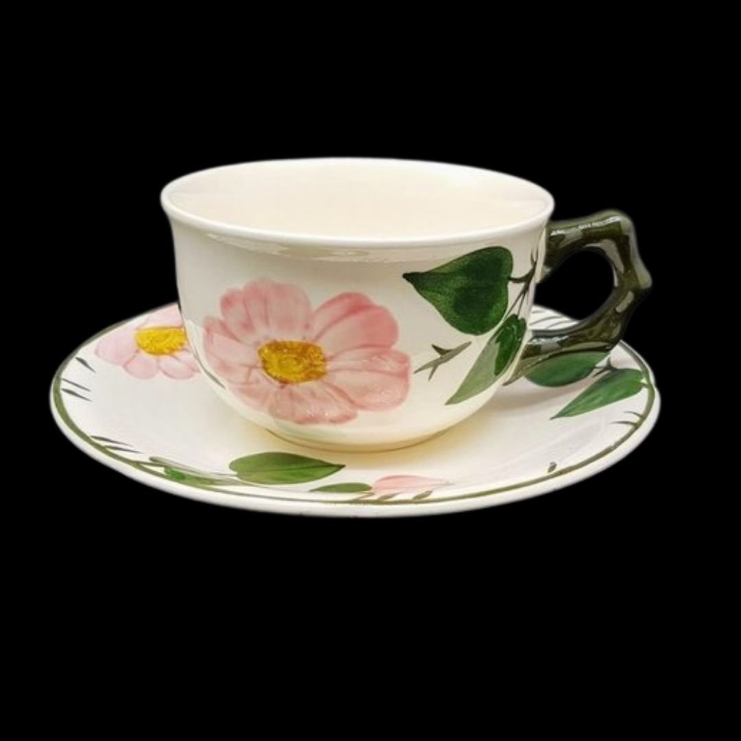 Villeroy & Boch Wildrose: Jumbotasse / Cappuccinotasse / Frühstückstasse mit Unterteller Villeroy & Boch (7120692478089)