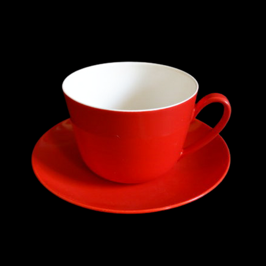 Villeroy & Boch Wonderful World: Kaffeetasse / Tasse mit Unterteller - rot Villeroy & Boch (7120897671305)