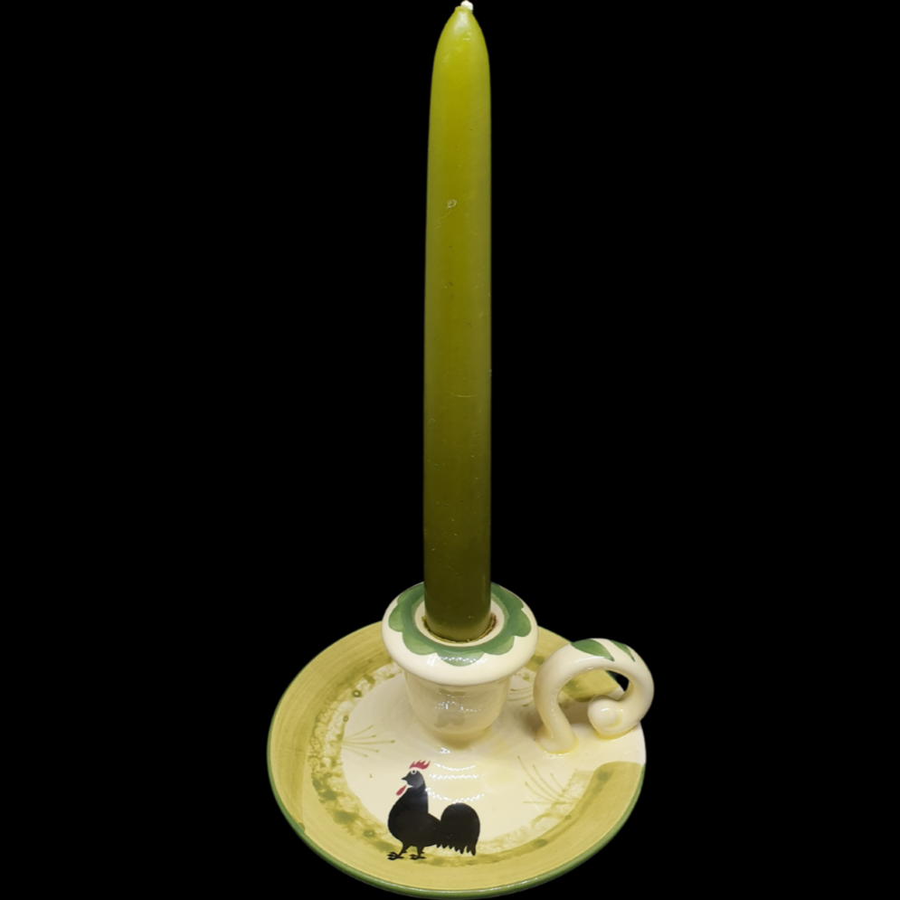Zeller Keramik Hahn und Henne: Kerzenständer / Leuchter / Kerzenleuchter mit Kerze Zeller Keramik (7120758374537)